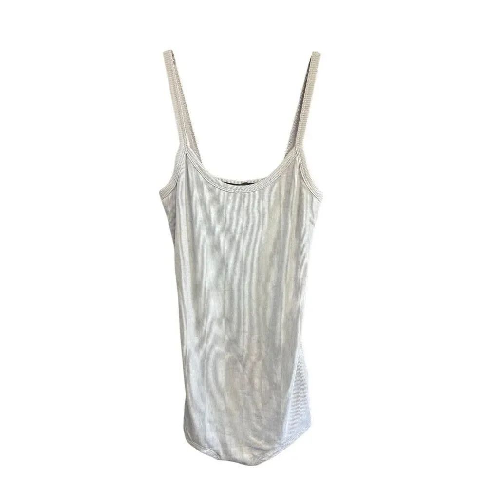 Naked Wardrobe Beige  Ribbed Bodysuit Sz S NWT